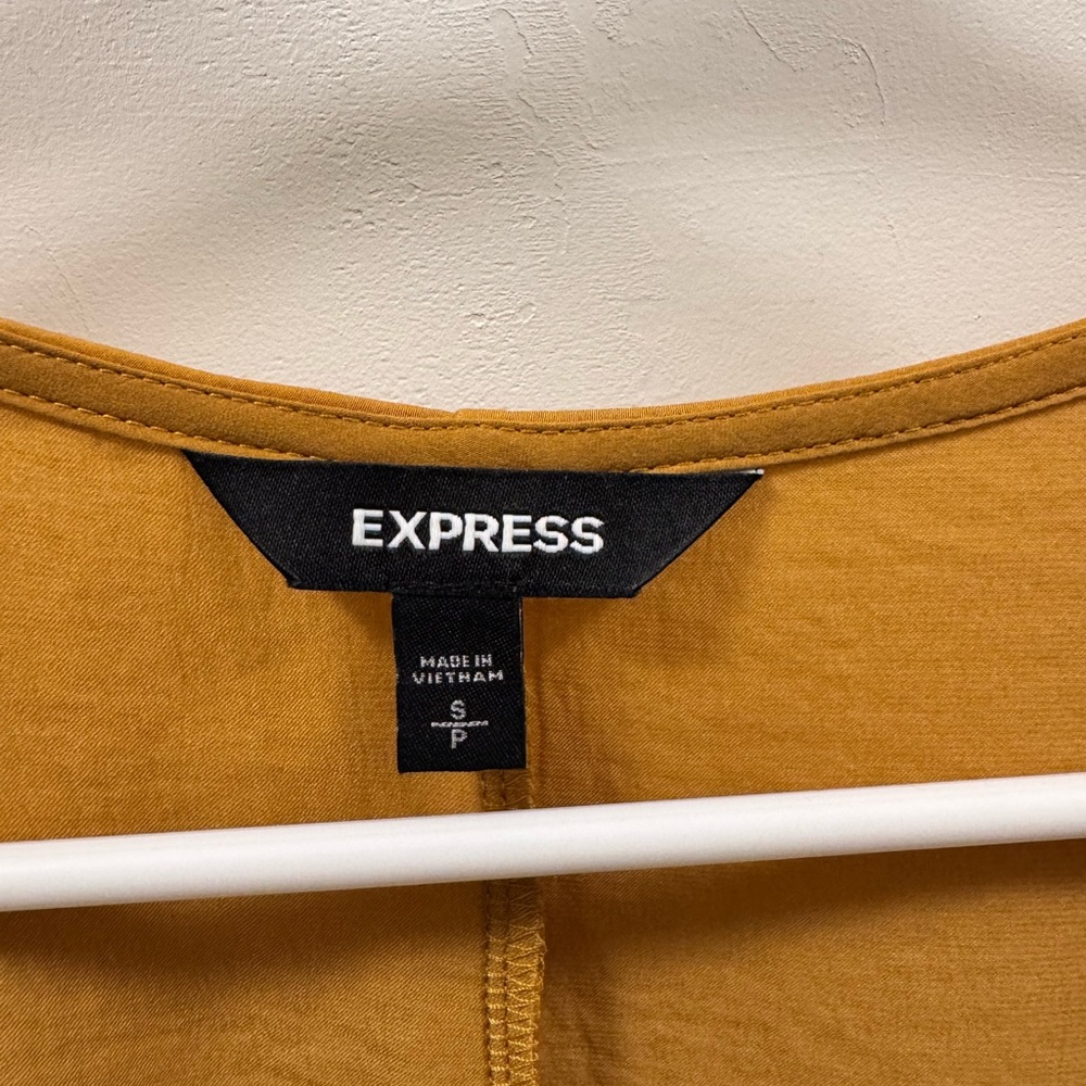 Express Mustard Ruffle Mini Dress - Picture 2 of 3